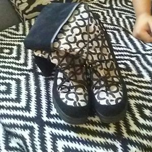 Coach wedged boots
